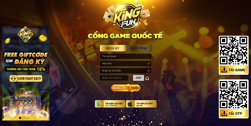 Hướng dẫn tải app tài xĩu tại cổng game Kingfun