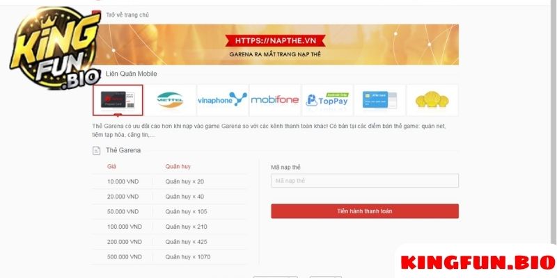Nạp thẻ tiện lợi nhanh chóng tại web naptienngay 
